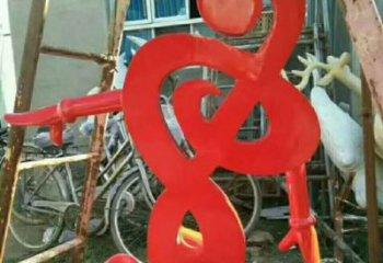 威海中领雕塑-不锈钢音符抽象雕塑