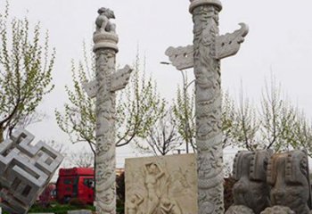 威海盘龙柱石雕华丽装点美丽家园