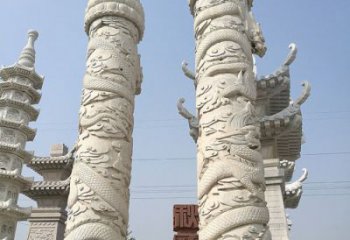 威海传承雄风，精美绝伦的盘龙柱石雕