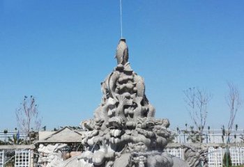 威海令人称羡的广场龙龟喷泉石雕