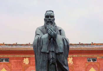 威海广场青铜孔子像铜鼎
