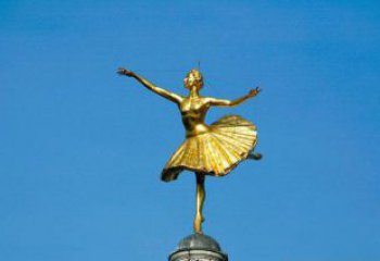威海精美手工跳芭蕾舞的西方女人铜雕