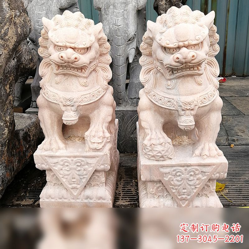 威海汉白玉北京狮子雕塑