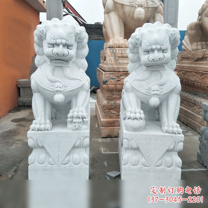 威海汉白玉北京小狮子