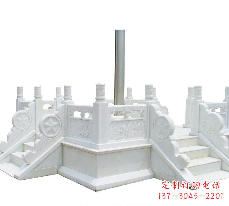 威海汉白玉部队升旗台雕塑