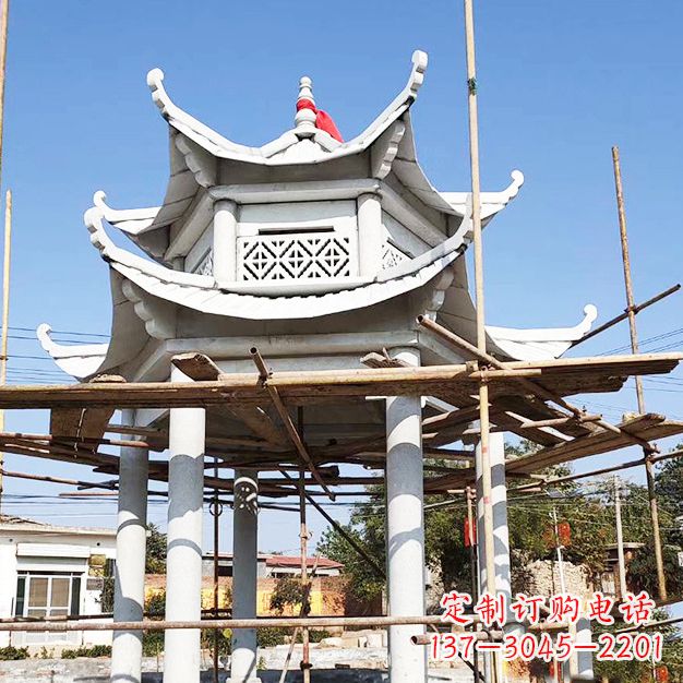 威海汉白玉大理石凉亭雕塑
