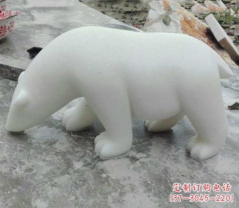 威海汉白玉动物雕塑·北极熊
