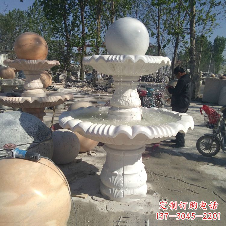 威海汉白玉风水球