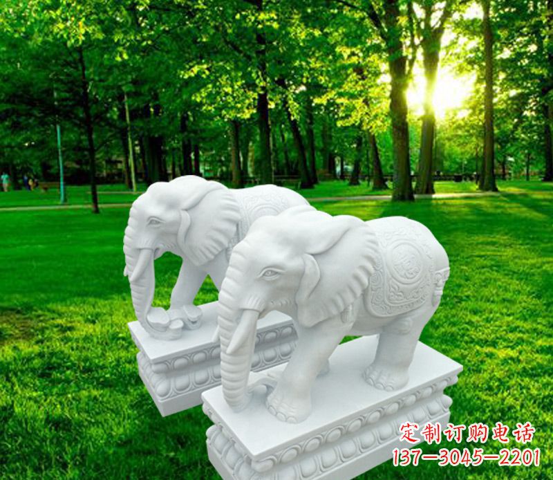 威海山水万古传统招财大象雕塑