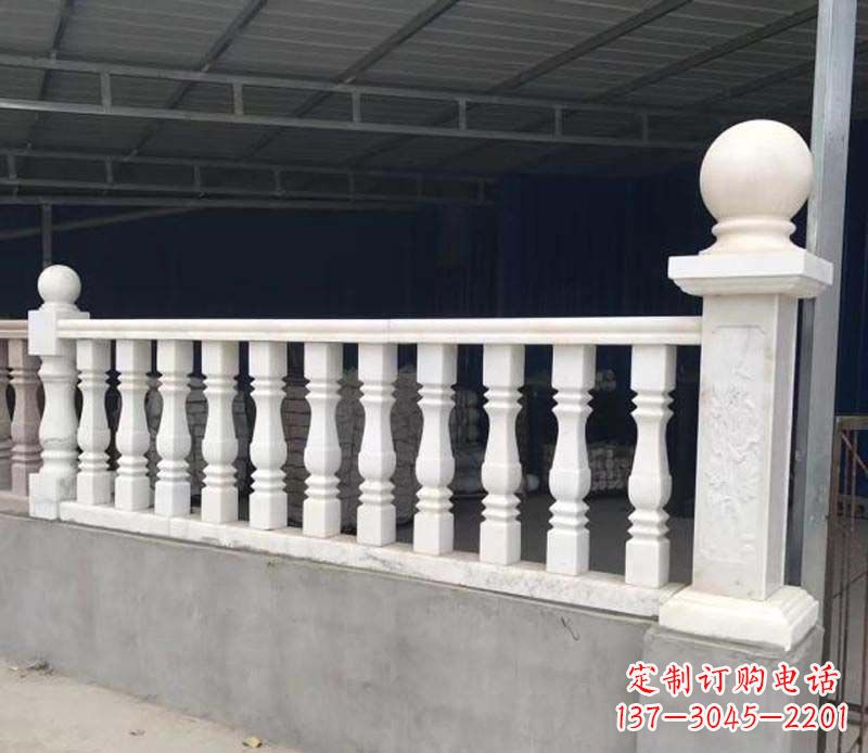 威海汉白玉栏杆景观雕塑 