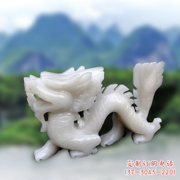 威海汉白玉龙雕塑