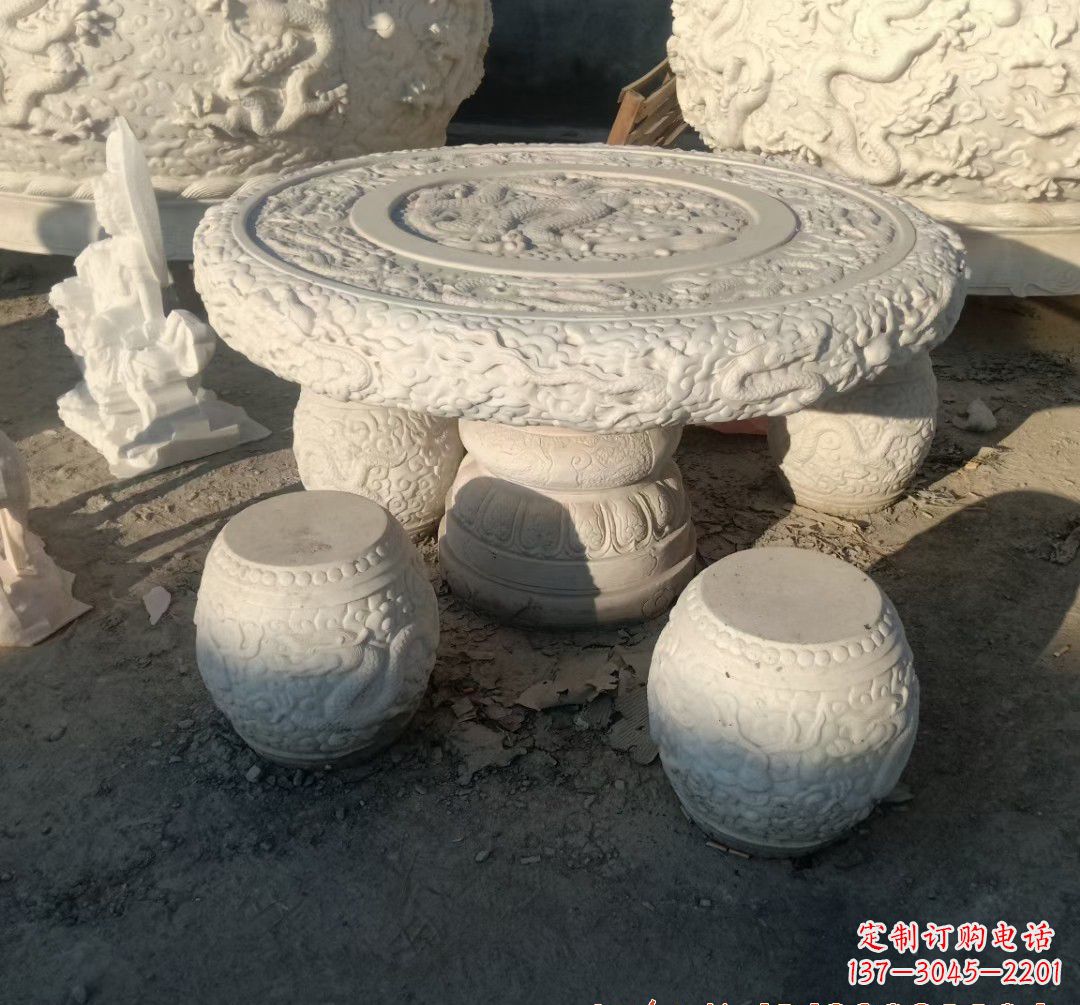 威海中领雕塑推出的汉白玉魔力龙雕塑,以汉白玉…