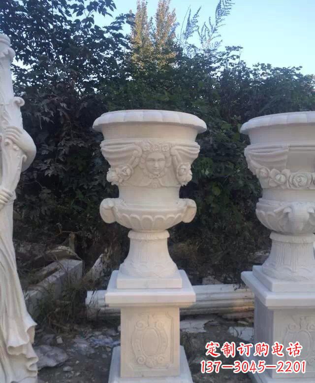 威海汉白玉欧式花盆