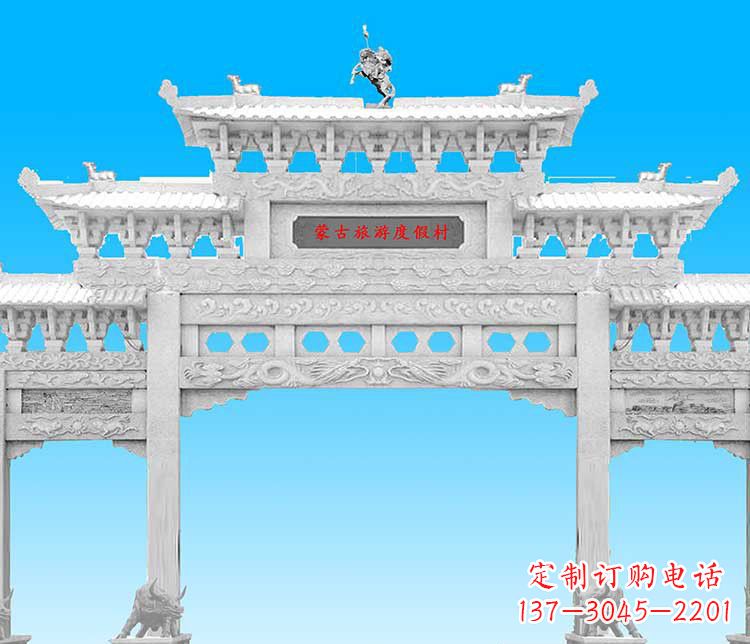 威海汉白玉牌楼雕塑