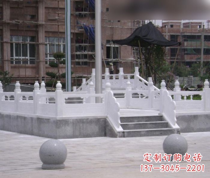 威海汉白玉升旗台校园石雕