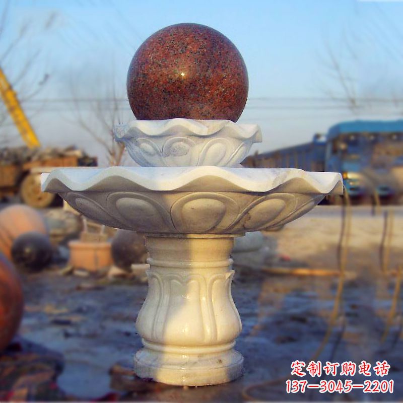 威海汉白玉石雕风水球