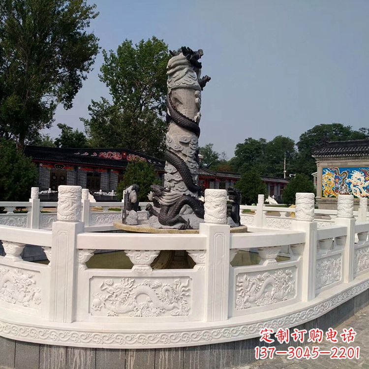 威海汉白玉石雕刻护栏,精美而别致