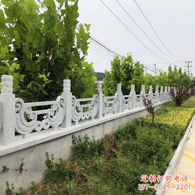 威海汉白玉石栏杆雕塑,精雕细琢,精美无比