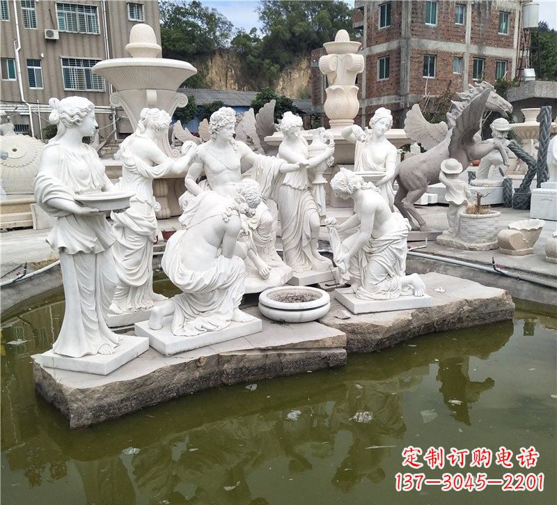 威海精美绝伦,众宁芙侍奉阿波罗雕塑