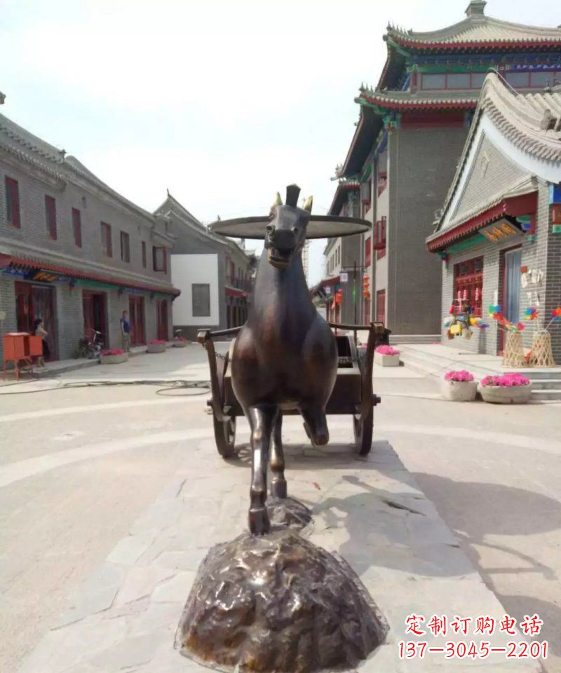 威海艺术装点的汉代马车——马车铜雕