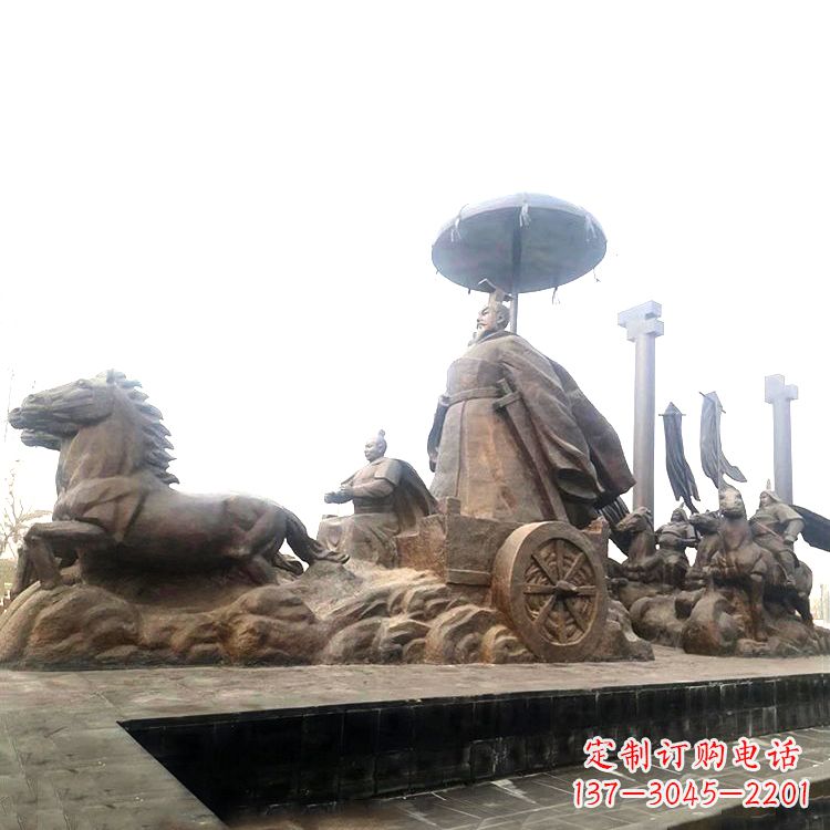 威海汉武帝景观铜雕塑-中国历史名人古代著名帝王雕像