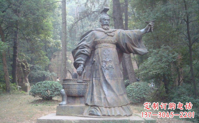 威海汉武帝古代名人铜雕