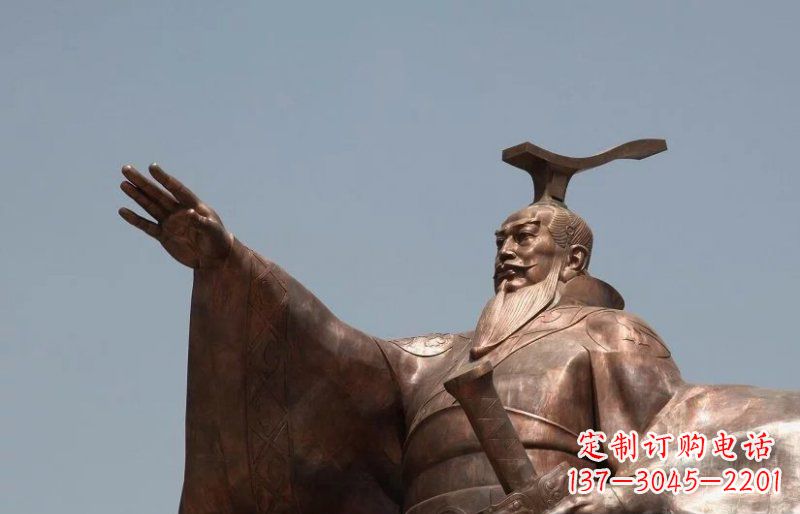 威海汉武帝古代人物铜雕