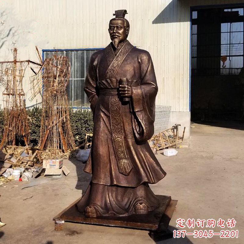威海高质量汉武帝刘彻铜雕塑像