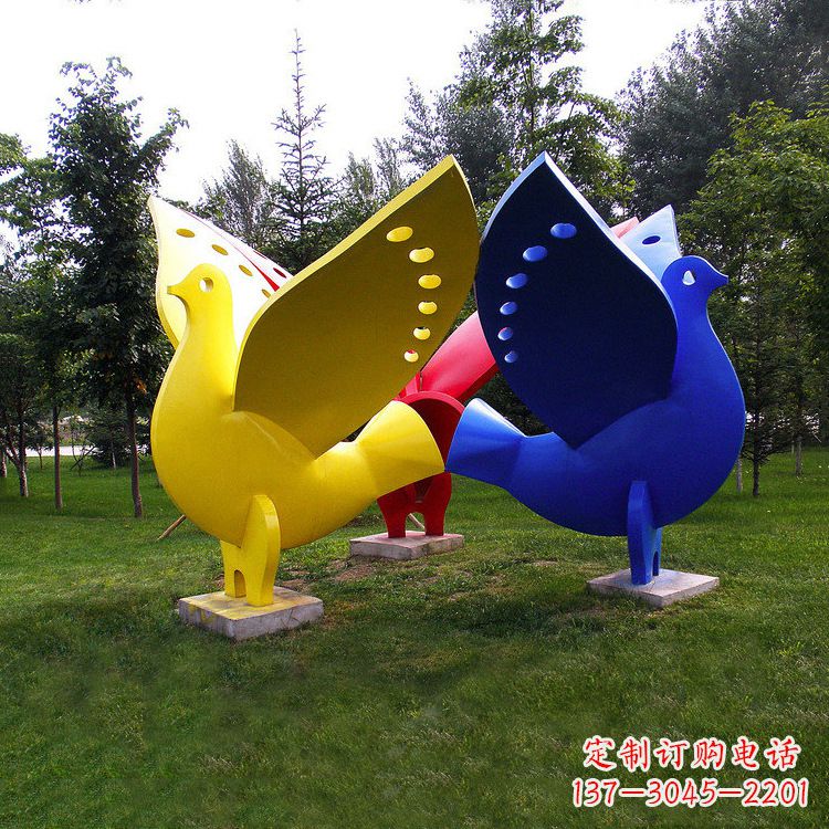 威海和平鸽雕塑图片大全