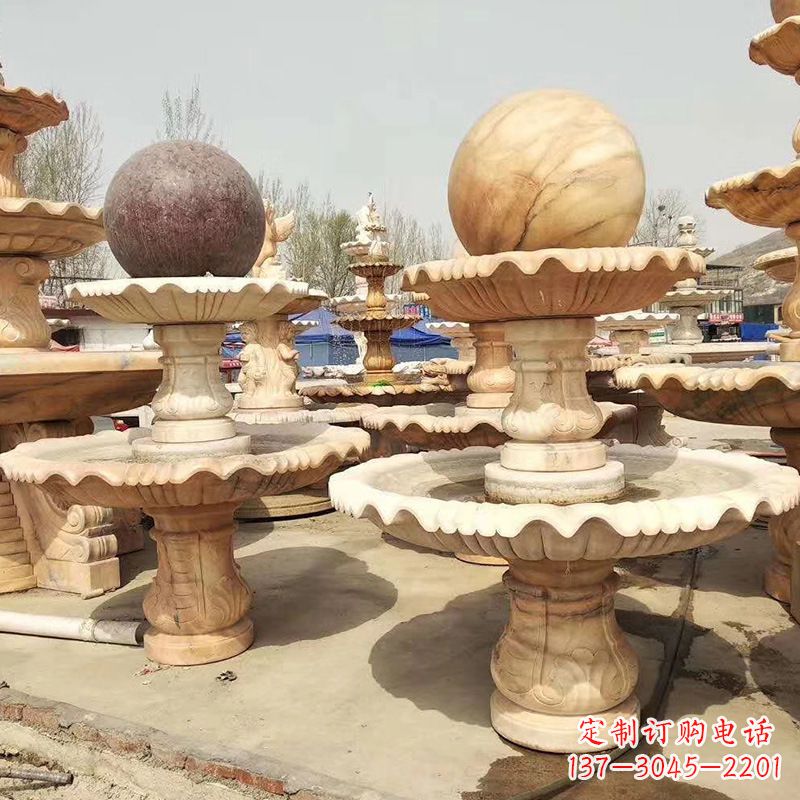 威海河北石雕风水球喷泉,给您无与伦比的美景