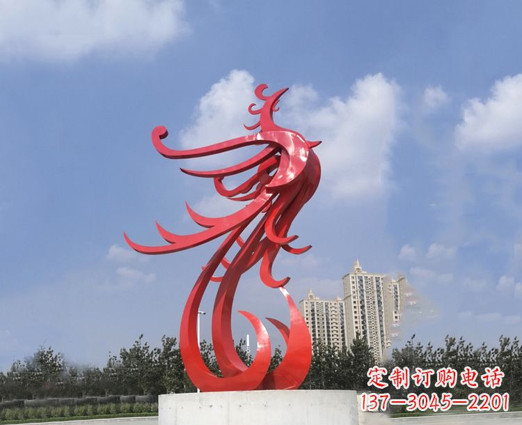 威海领雕塑凤凰户外园林广场景观动物雕塑