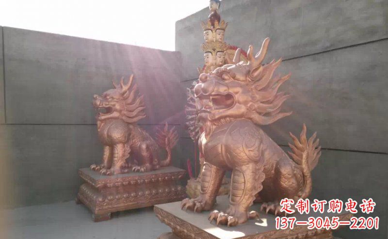 威海红铜麒麟-财富吉祥之神