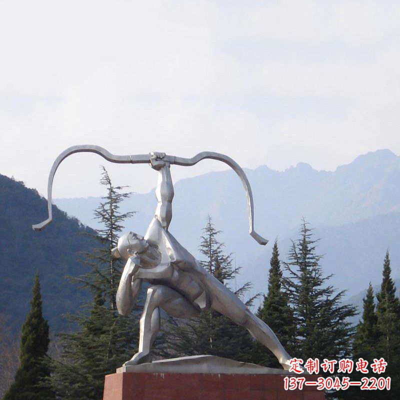 威海后羿射日不锈钢雕塑