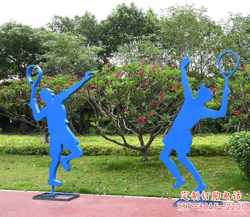 威海不锈钢羽毛球人物雕塑