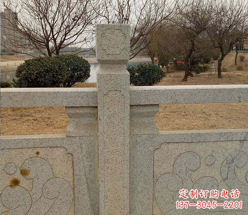 威海定制户外大理石栏板雕塑