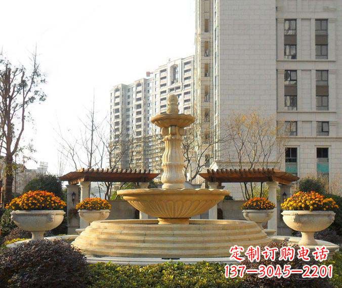 威海多层喷泉石雕,一个非凡的视觉盛宴