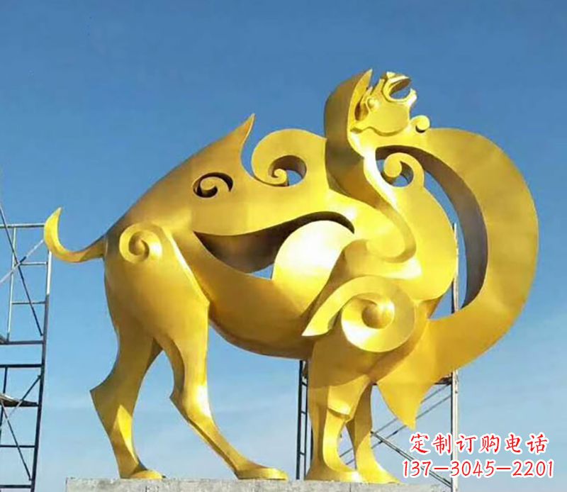 威海户外骆驼雕塑