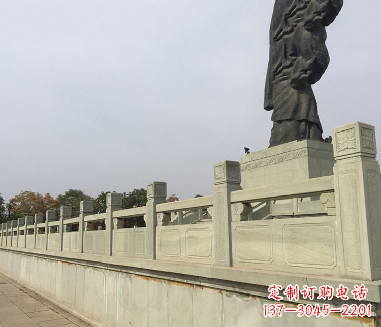 威海精美的护城河大理石栏板雕塑
