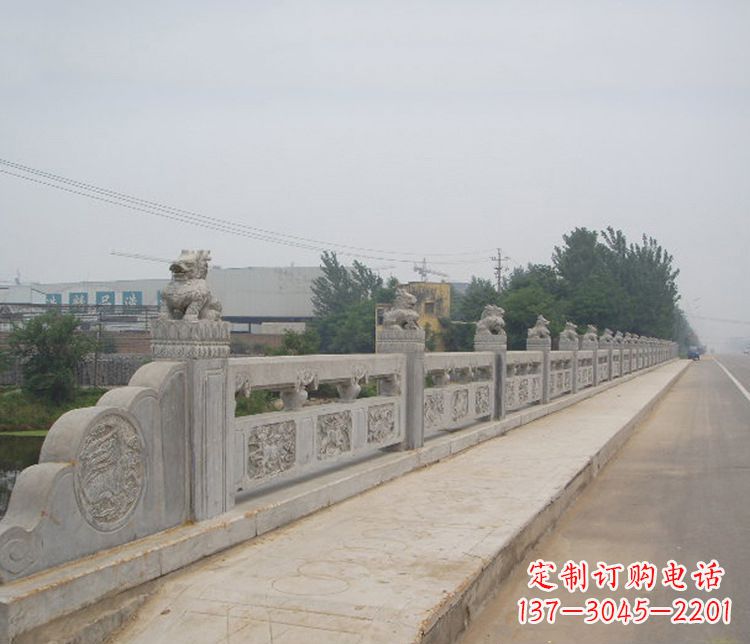 威海护城河大理石栏板石雕 (2)