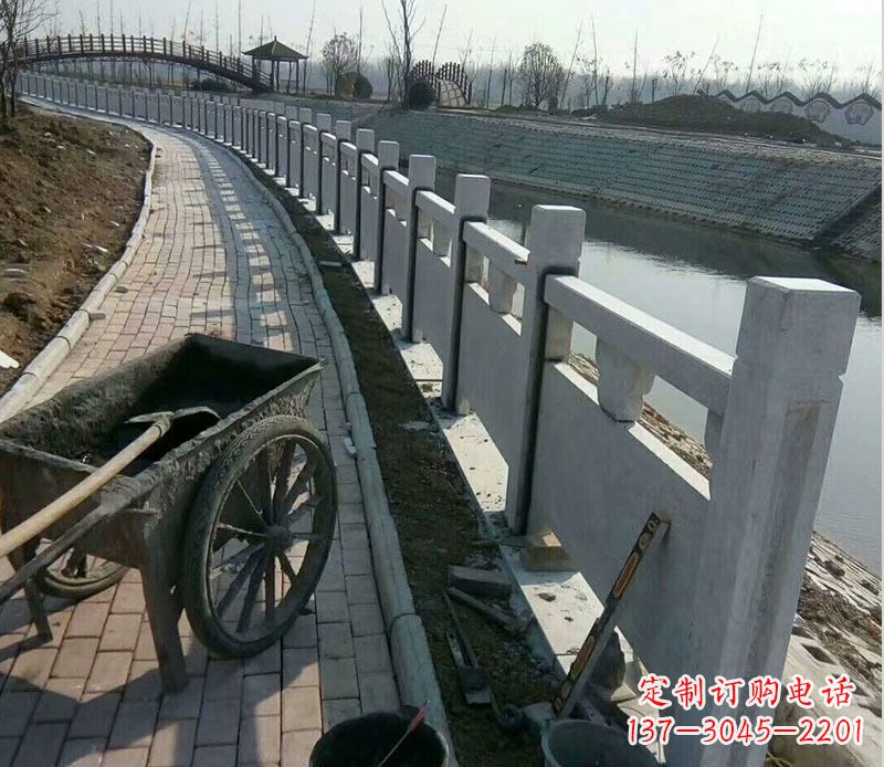 威海护城河大理石栏杆石雕