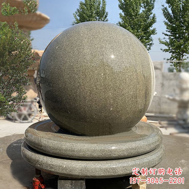 威海中领雕塑的花岗岩风水球雕塑是一种独特而优…