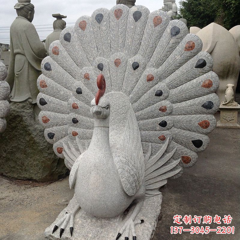 威海花岗岩孔雀雕塑——艺术与文化交融