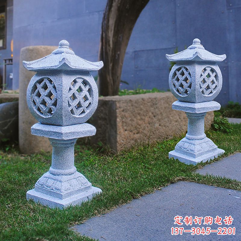 威海花岗岩石灯笼雕塑——点缀家园,照亮晚宴