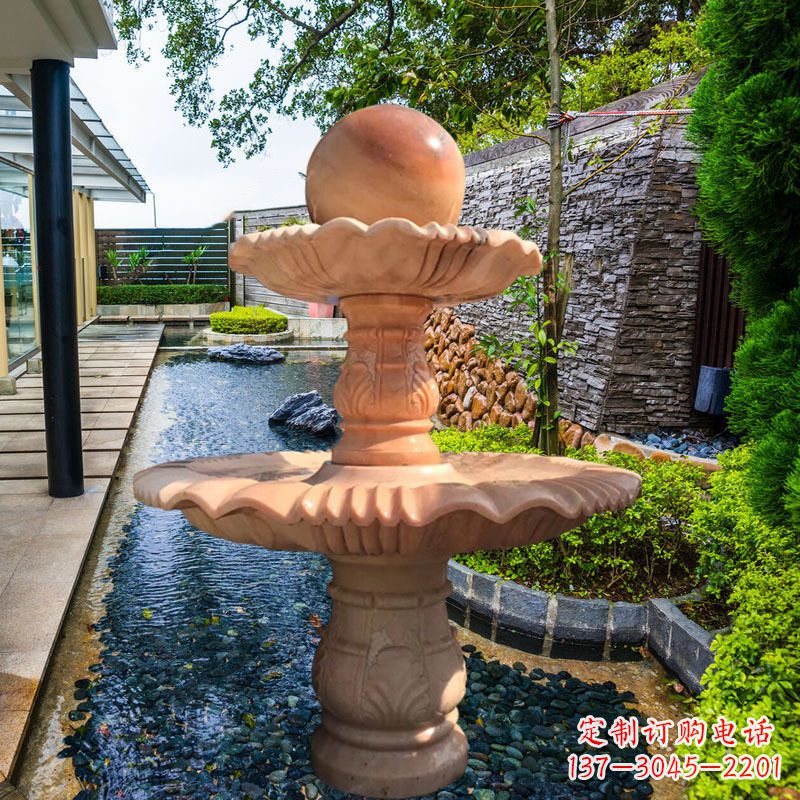 威海花岗岩石风水球雕塑