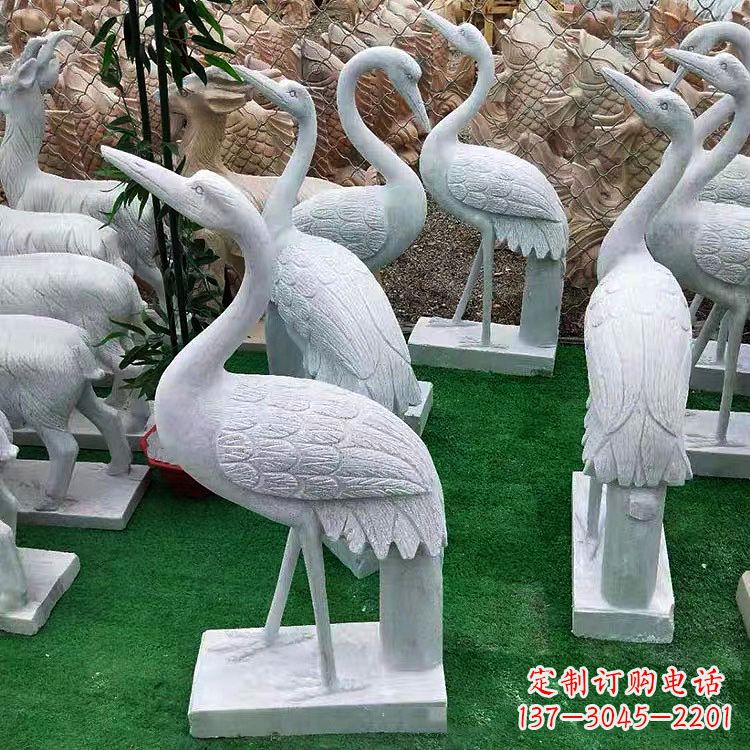 威海花岗岩仙鹤雕塑,给您的家增添浓浓的古典风情