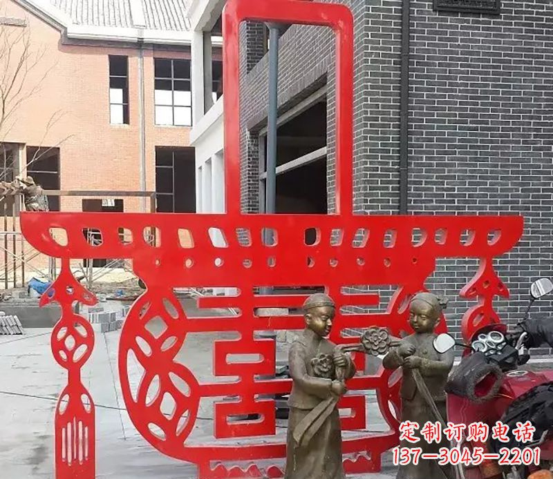 威海历久弥新的不锈钢花篮雕塑
