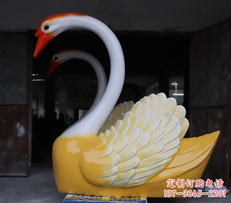 威海爱心天鹅雕塑,让你的爱永生