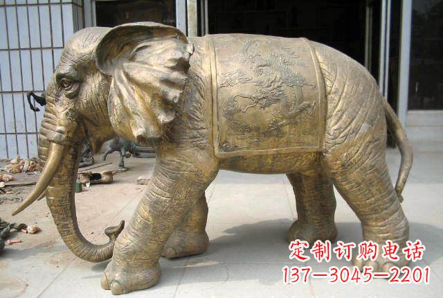 威海黄铜大象雕塑 (2)