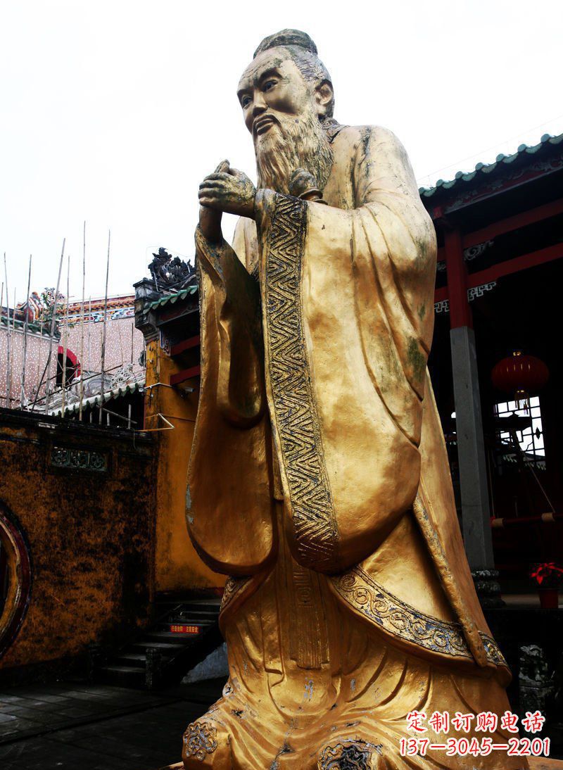 威海精致黄铜孔子雕塑,永久流传中华文化