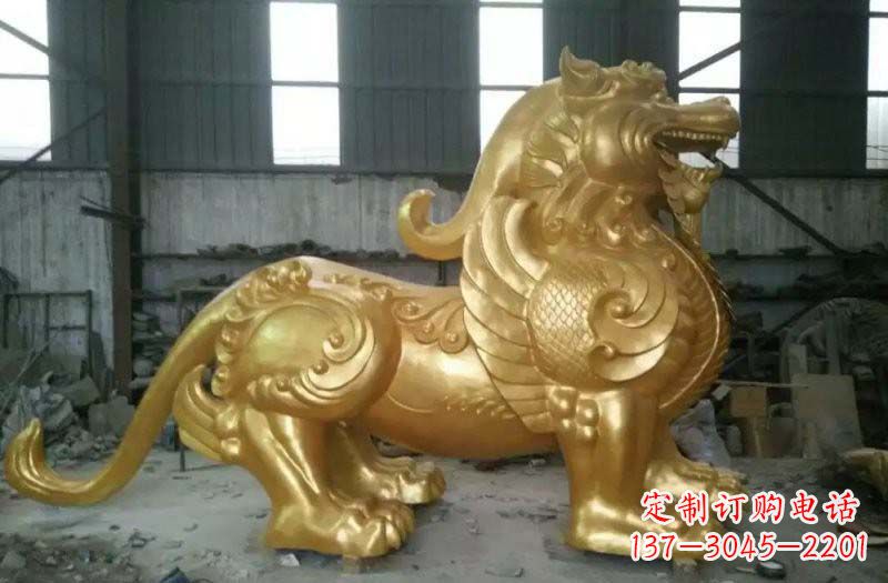 威海精致定制黄铜貔貅雕塑